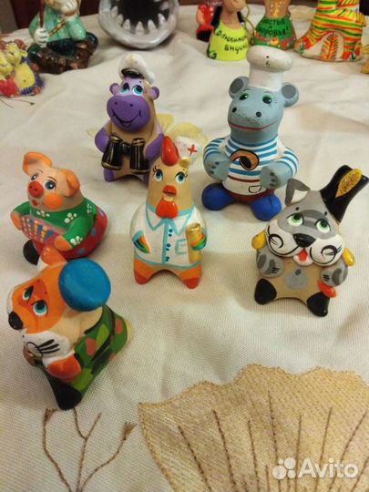 Свистульки глиняные, фигурки керамические