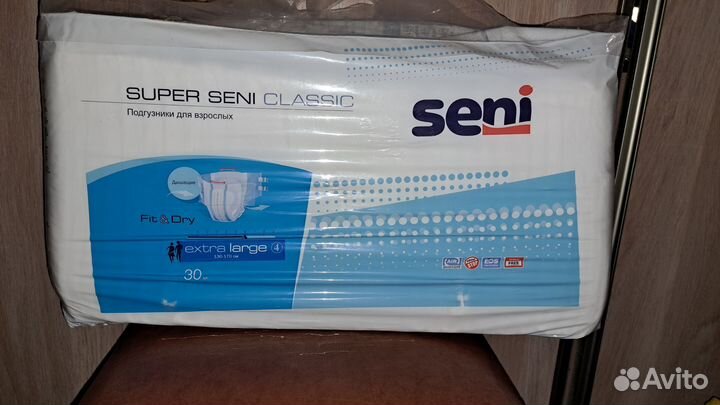 Подгузники для взрослых super seni classic, XL(4)