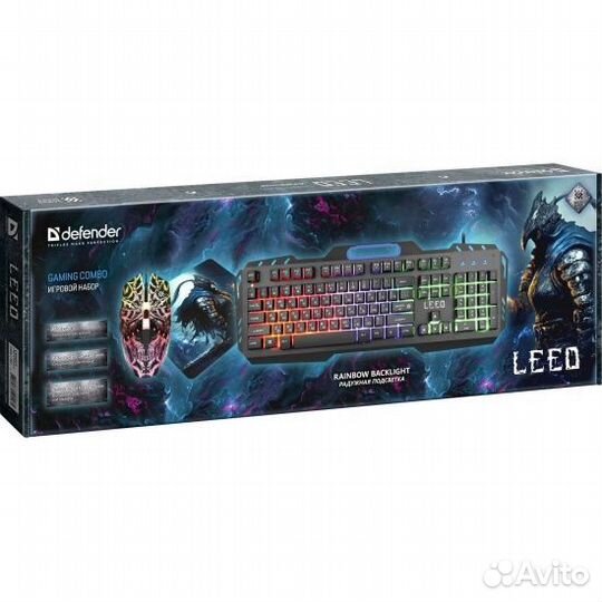 Комплект клавиатура+мышь+коврик Defender Leed