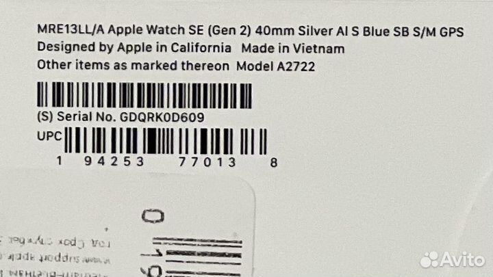 Новые Apple Watch SE 2023 40mm Silver / Blue