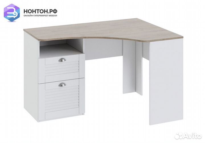 Угловой письменный стол Ривьера дуб бонифацио / бе