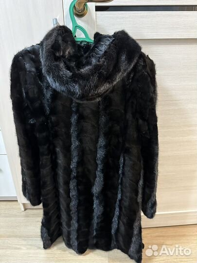 Шуба норковая с капюшоном 44 46