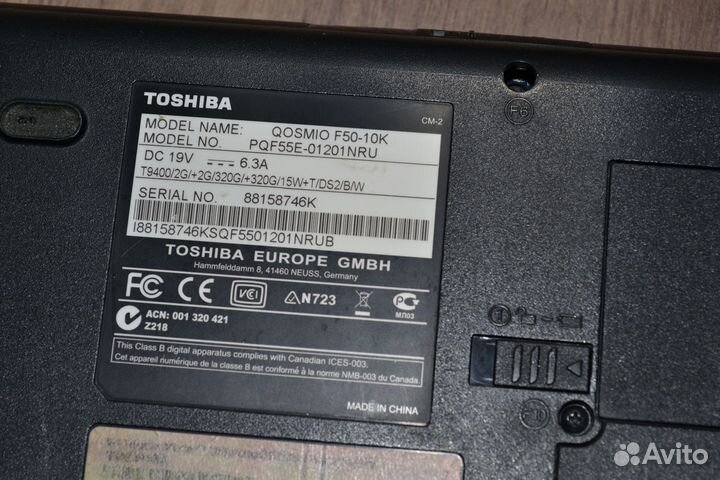 Ноутбук Toshiba Qosmio F50-10K