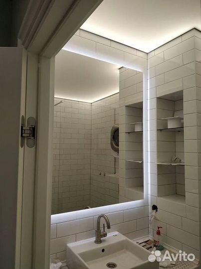 Зеркало с подсветкой Лофт