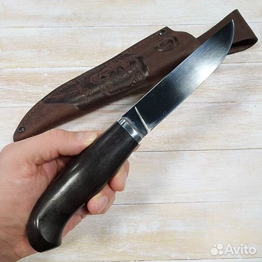 Нож Финский ст.95х18 (граб/аллюминий) (Сёмин)