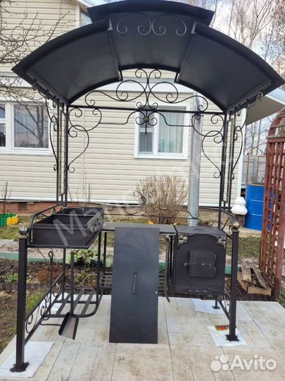 Кованные мангалы с крышей