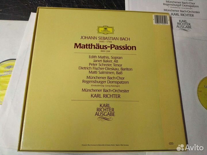 Бах Рихтер Bach Richter passion винил