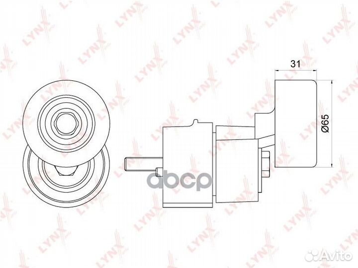 Натяжитель поликл. ремня с роликом PT-3252 lynx