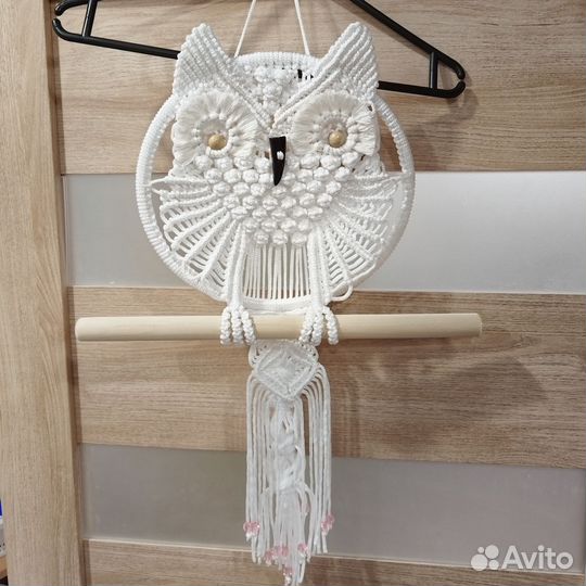 Сова в технике макраме