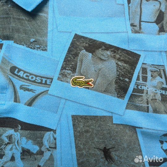 Поло Lacoste x Polaroid оригинал, type Raf Simons