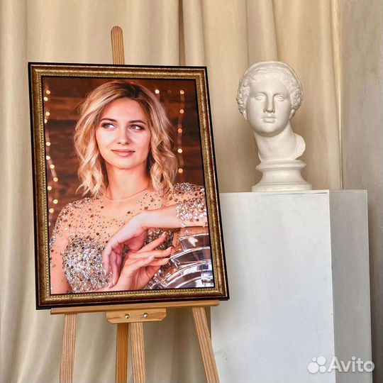 Портрет по фото на холсте портрет печать в Москве