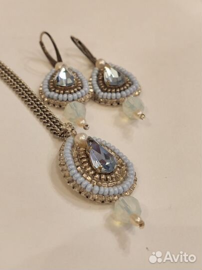 Серьги + кулон