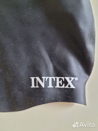 Шапочка для плавания универсальная чёрная Intex