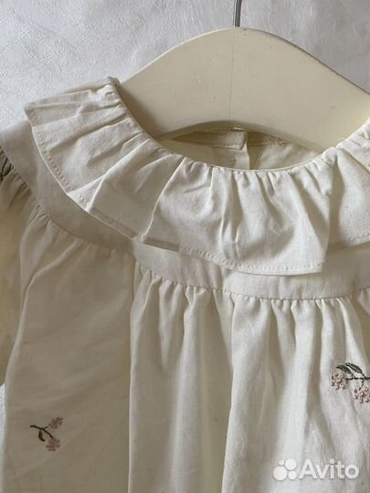 Блуза в ретро стиле с вышивкой цветок