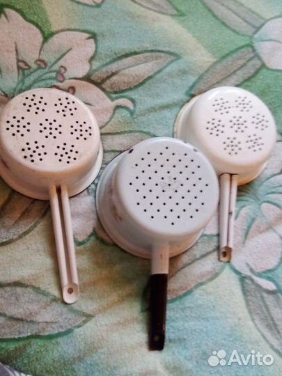 Дуршлаг, мыльница эмалированная, ведро