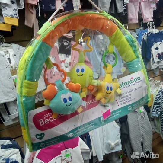 Дуга с подвесными погремушками Elefantino