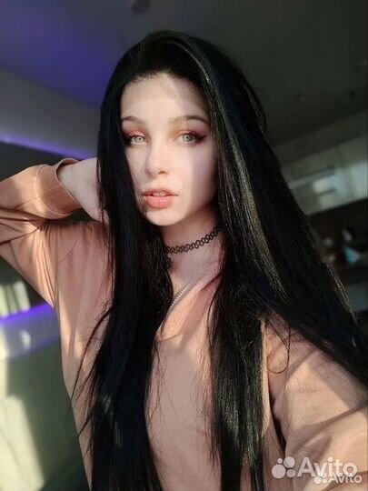 Парик на сетке прямой черный