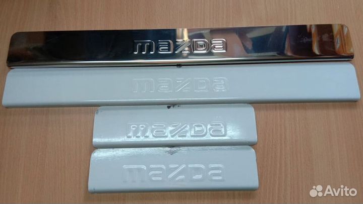 Накладки на пороги Mazda 3, 6 (нержавейка)