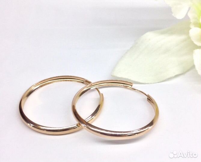 Позолоченые серьги