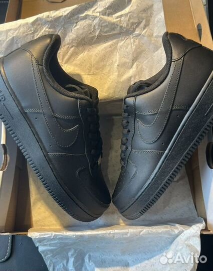 Кроссовки Nike air force 1 черные оригинал