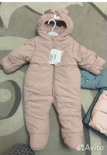 Зимний комбинезон для девочки новые 62 68 74 80