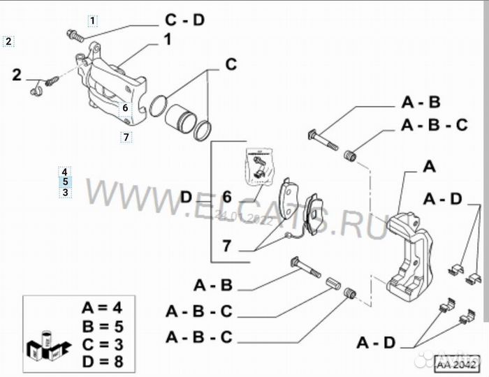 Ремкомплект суппорта Фиат Альбеа