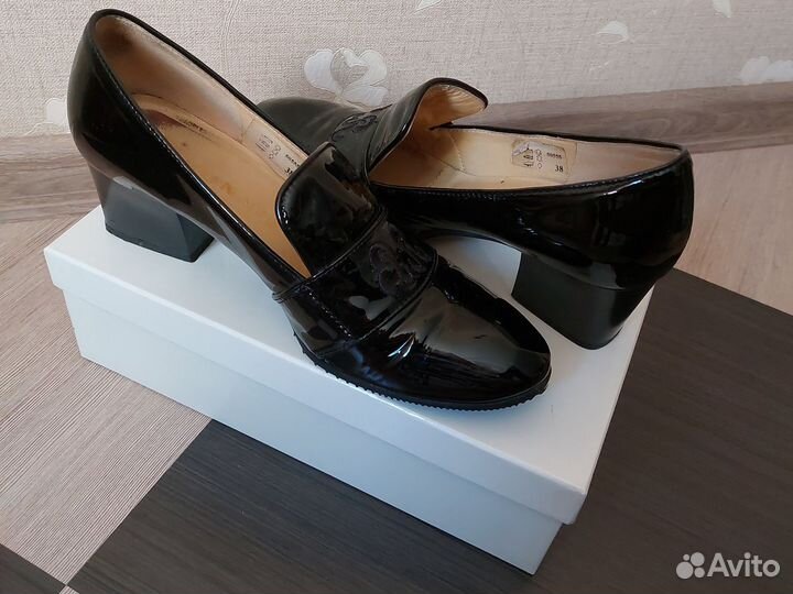 Туфли кожа лак brunate