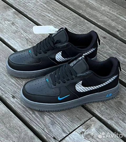 Nike air force 1 чёрные2 разм. 43