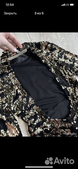 Платье с пайетками zara