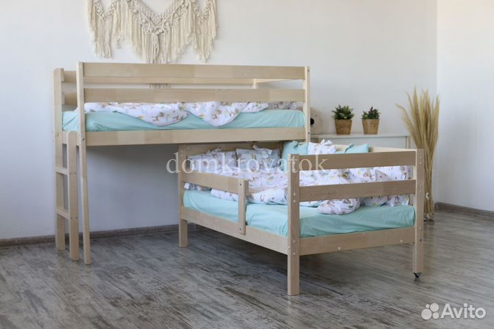 Детская двухъярусная выкатная кровать
