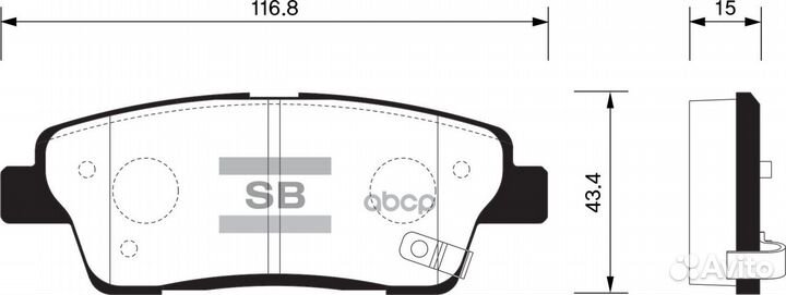 Колодки тормозные задние sangsin brake SP1546 H