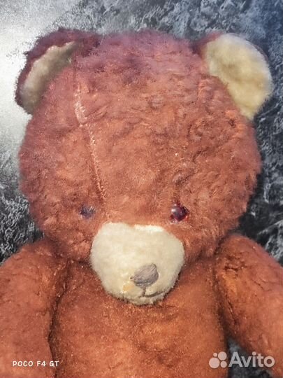 Плюшевый медведь СССР винтаж