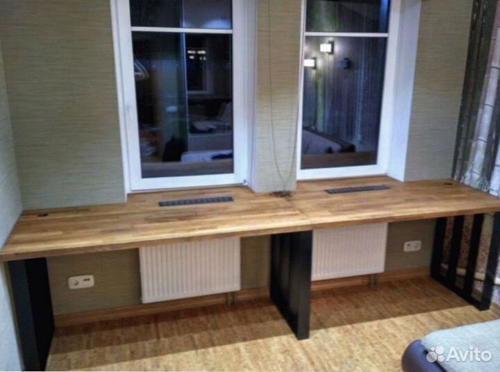 Детская рабочая зона у окна для двоих арти 47