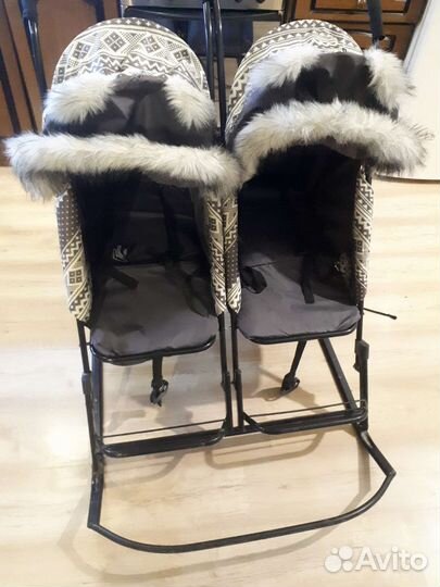 Детские санки для двойни