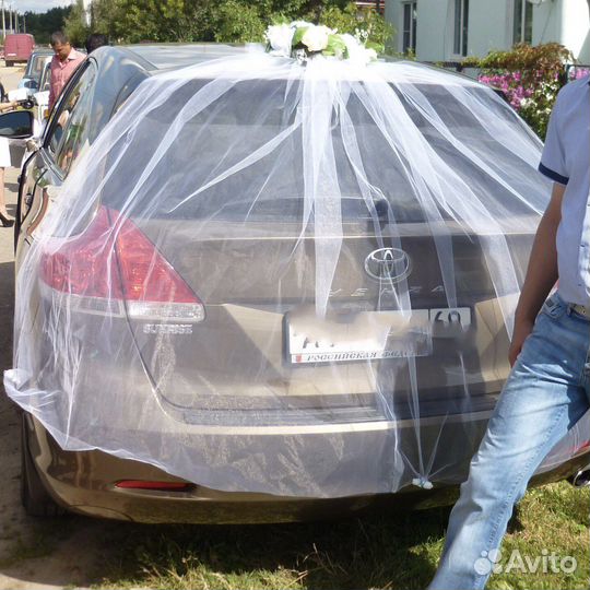 Свадебные украшения на машину/ ленты