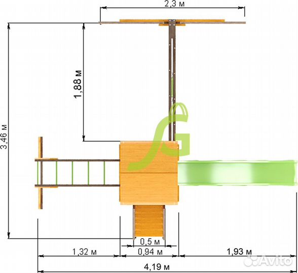 Детский спортивный комплекс для дачи