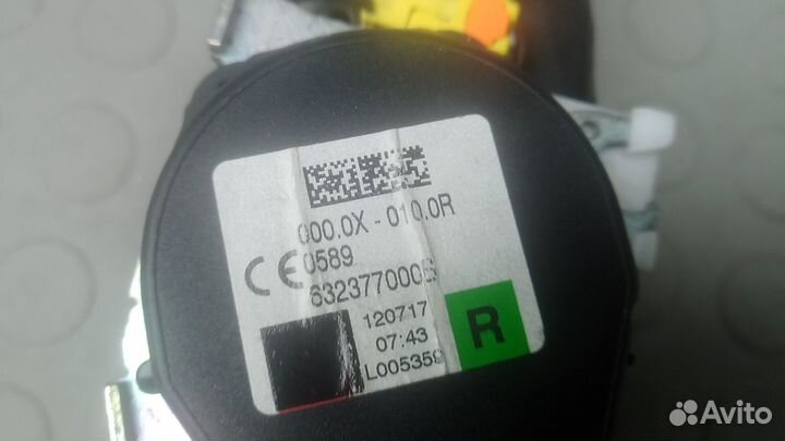 Ремень безопасности с пиропатроном Opel Crossland