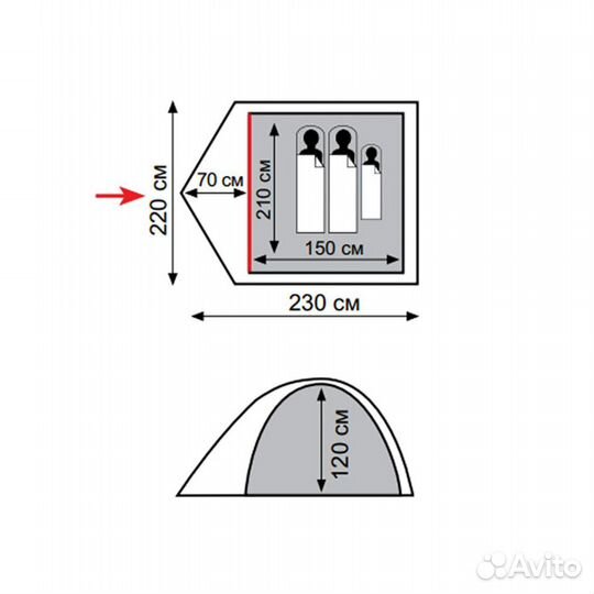 Палатка Totem Carriage 3 V2
