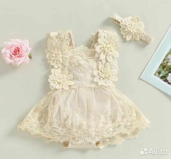 Платье боди нарядное 74-80