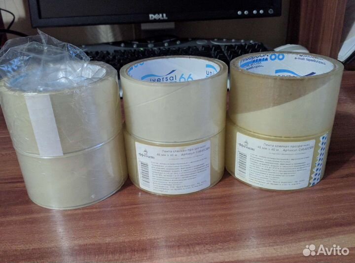 Скотч прозрачный 6 штук