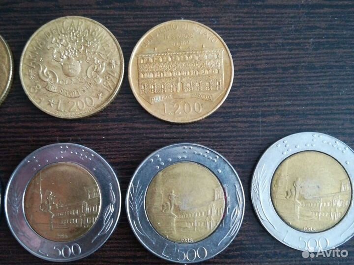 Монеты: Швейцария,Италия,франция