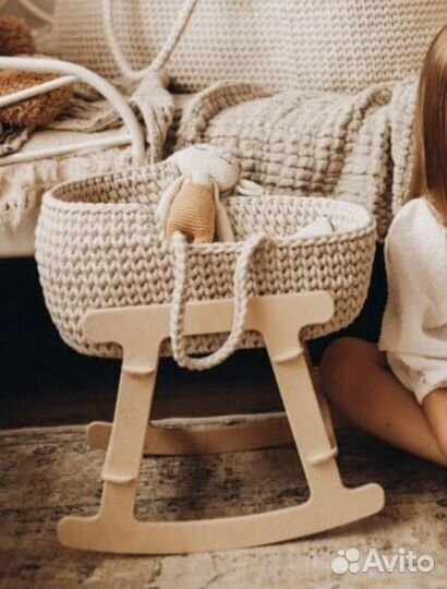 Кукольная люлька с качалкой