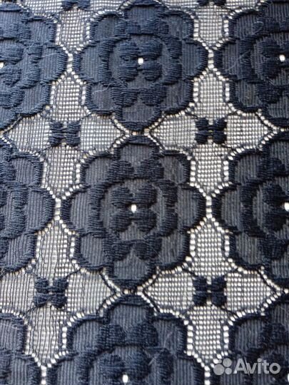 Гипюр черный отрез