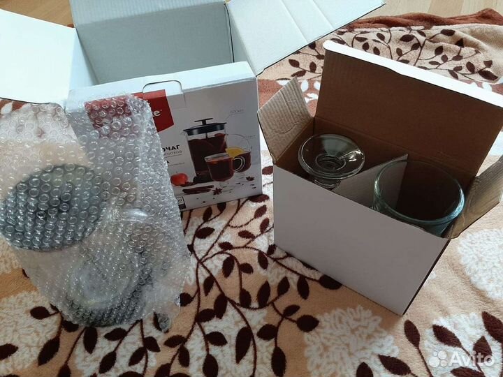 Чайник пресс 2 кружки латте