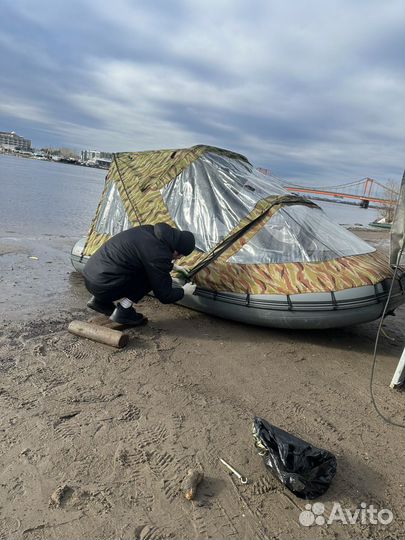 Лодка пвх с ходовым тентом + микатсу 9.9 2023 г