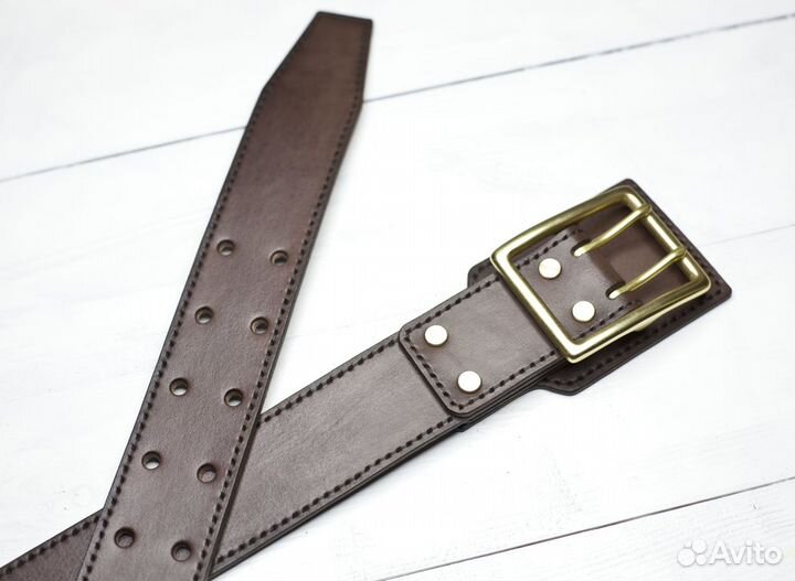 Ремень мужской кожаный ручной работы