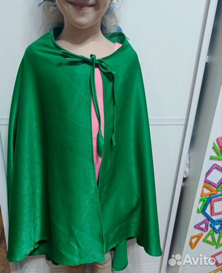 Плащ накидка зелёная на утренник