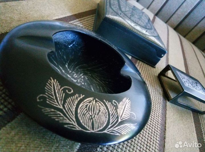 Спичечница Пепельница Сигаретница Табачный набор