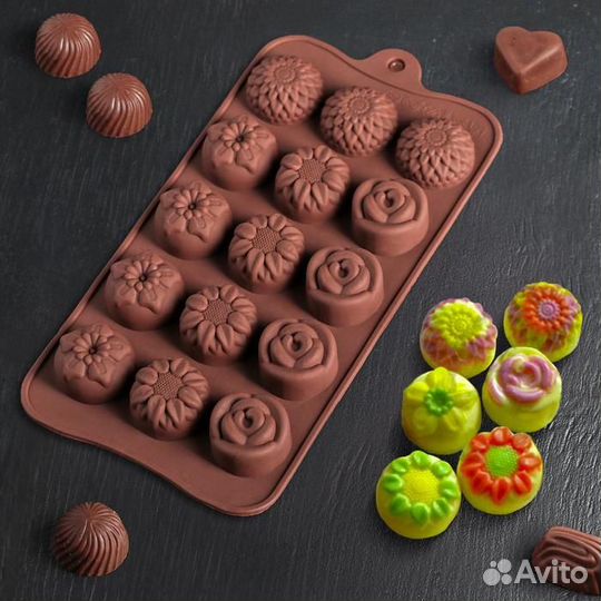 Форма силиконовая для льда и кондитерских украшени