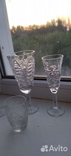 Хрустальные фужеры и стопки СССР